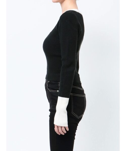 GYDA(ジェイダ)の「GYGYバイカラーニットトップス(ニット/セーター・レディース・ブラック/アイボリー/ピンク・FREE)」の13枚目の写真