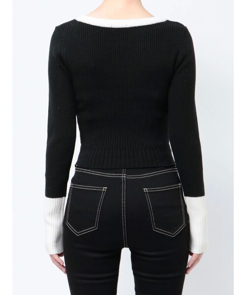 GYDA(ジェイダ)の「GYGYバイカラーニットトップス(ニット/セーター・レディース・ブラック/アイボリー/ピンク・FREE)」の12枚目の写真