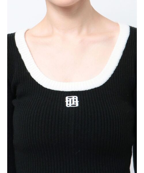 GYDA(ジェイダ)の「GYGYバイカラーニットトップス(ニット/セーター・レディース・ブラック/アイボリー/ピンク・FREE)」の11枚目の写真