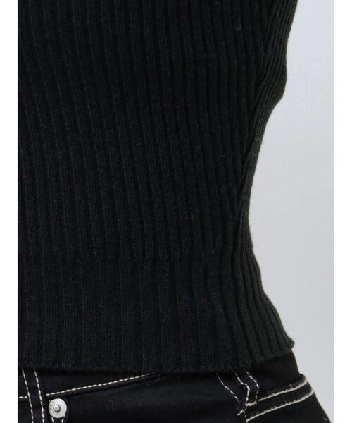 GYDA(ジェイダ)の「GYGYバイカラーニットトップス(ニット/セーター・レディース・ブラック/アイボリー/ピンク・FREE)」の9枚目の写真