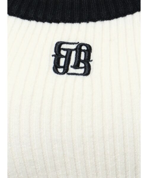 GYDA(ジェイダ)の「GYGYバイカラーニットトップス(ニット/セーター・レディース・ブラック/アイボリー/ピンク・FREE)」の6枚目の写真