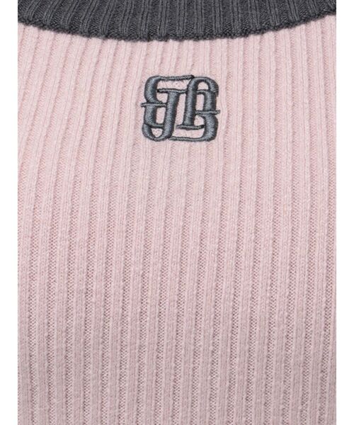 GYDA(ジェイダ)の「GYGYバイカラーニットトップス(ニット/セーター・レディース・ブラック/アイボリー/ピンク・FREE)」の5枚目の写真