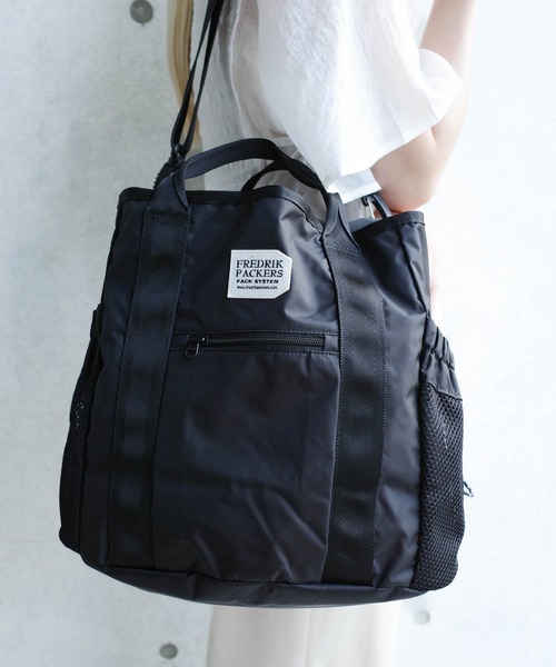 FREDRIK PACKERS(フレドリックパッカーズ)の「『FREDRIK PACKERS』マザーズバッグ 210D TIPI TOTE BAG 210デニール ティピ トートバッグ(トートバッグ・レディース・ベージュ/ブラック/チャコールグレー・FREE)」の13枚目の写真