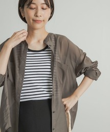 URBAN RESEARCH DOORS | シアーバンドカラーシャツ(シャツ/ブラウス)