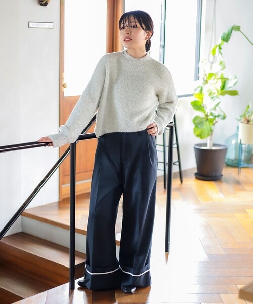 BEAMS HEART（ビームスハート）の「ラメシャギー ニット プルオーバー（ニット/セーター・レディース・オフホワイト/グレー/サックスブルー/ピンク・FREE）」の19枚目の写真