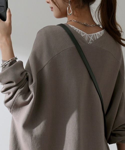 HUG.U（ハグユー）の「「コクーン型ワンピ」ニット（ワンピース・レディース・モカ/ブラック/ライトベージュ/スカイブルー/ペールイエロー/オレンジ・FREE）」の16枚目の写真