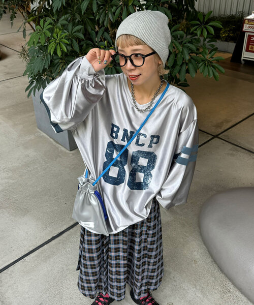 CIAOPANIC（チャオパニック）の「サイドラインプリーツミドルスカート（スカート・レディース・グレー/ネイビー・ONE SIZE）」の11枚目の写真