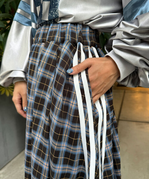 CIAOPANIC（チャオパニック）の「サイドラインプリーツミドルスカート（スカート・レディース・グレー/ネイビー・ONE SIZE）」の22枚目の写真