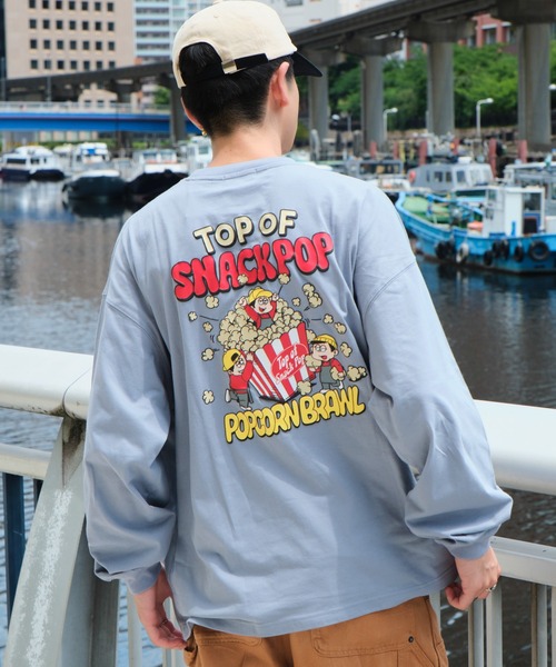 WEGO（ウィゴー）の「WEGO/ボーイズグラフィックBIG T（Tシャツ/カットソー・メンズ・ライトグレー/ホワイト/ブルー・LARGE/MEDIUM）」の3枚目の写真