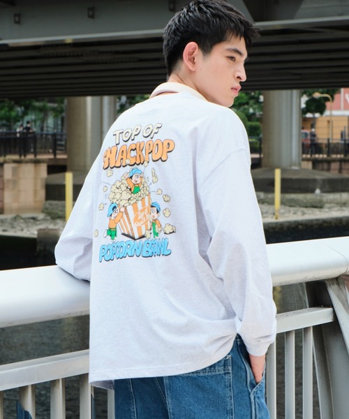 WEGO（ウィゴー）の「WEGO/ボーイズグラフィックBIG T（Tシャツ/カットソー・メンズ・ライトグレー/ホワイト/ブルー・LARGE/MEDIUM）」の13枚目の写真