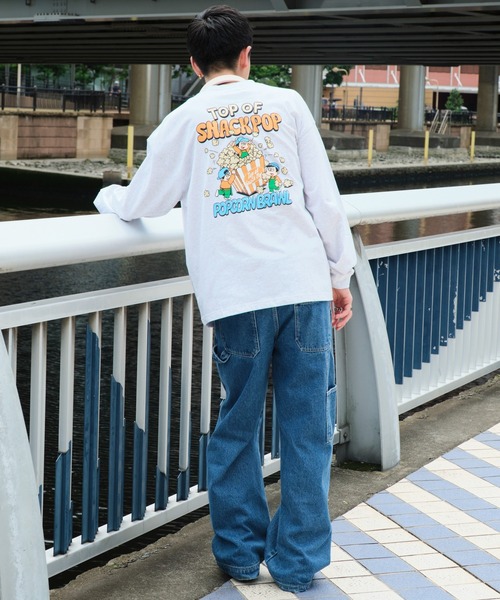 WEGO（ウィゴー）の「WEGO/ボーイズグラフィックBIG T（Tシャツ/カットソー・メンズ・ライトグレー/ホワイト/ブルー・LARGE/MEDIUM）」の4枚目の写真