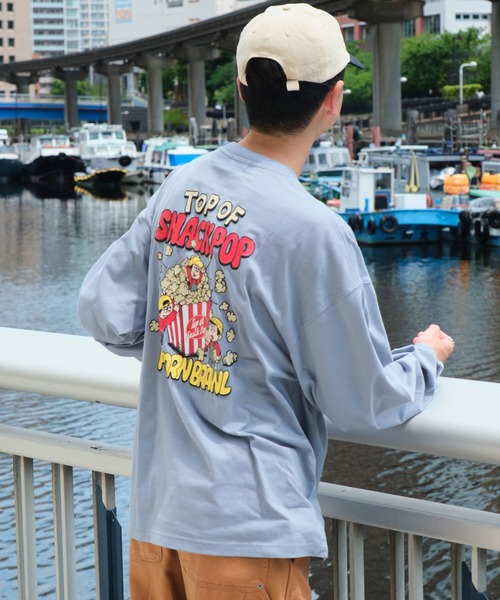 WEGO（ウィゴー）の「WEGO/ボーイズグラフィックBIG T（Tシャツ/カットソー・メンズ・ライトグレー/ホワイト/ブルー・LARGE/MEDIUM）」の8枚目の写真