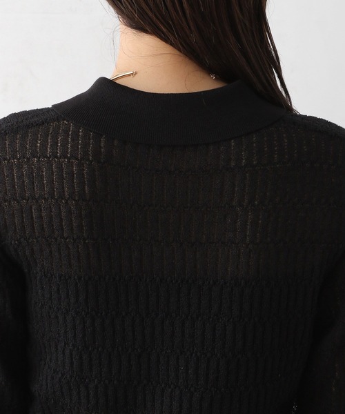 LEPSIM（レプシィム）の「12ゲージ透かしポロプルオーバー　131268（ニット/セーター・レディース・グレイッシュベージュ/ブラック・FREE）」の22枚目の写真