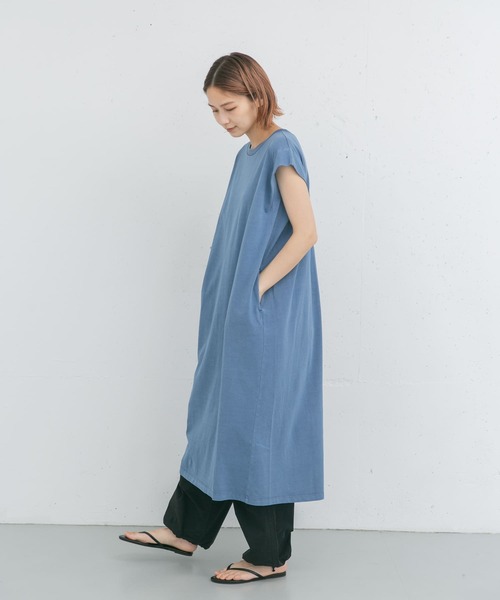 EKAL（エカル）の「製品染めカットワンピース（ワンピース・レディース・グレー系その他/ブルー/ベージュ系その他・ONE）」の5枚目の写真