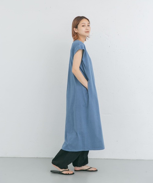 EKAL（エカル）の「製品染めカットワンピース（ワンピース・レディース・グレー系その他/ブルー/ベージュ系その他・ONE）」の3枚目の写真