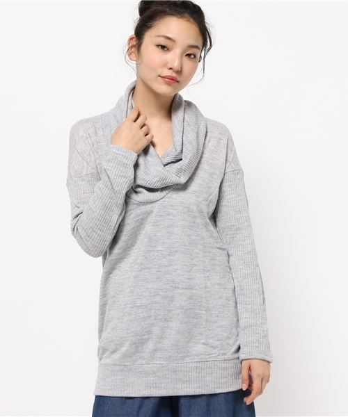 SIMONE LIST（シモーヌリスト）の「オフタートルプルオーバー（Tシャツ/カットソー・レディース・グレー/チャコールグレー・38）」の2枚目の写真