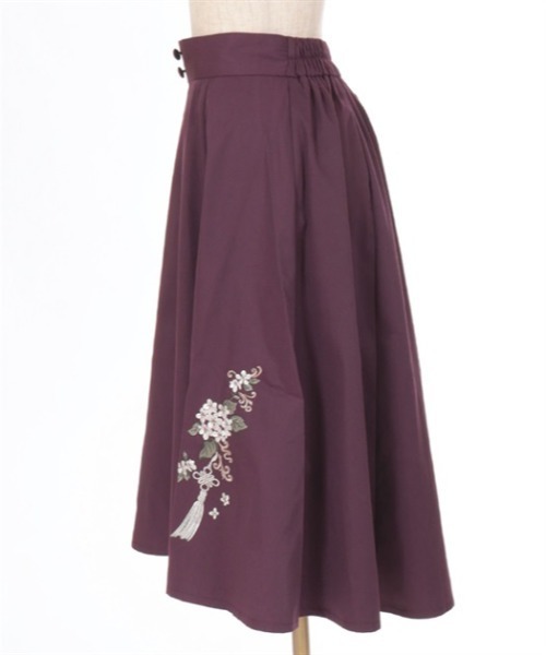 axes femme（アクシーズファム）の「ジャスミン刺繍スカート（スカート・レディース・ワイン/ブルーグリーン/ネイビー・FREE）」の15枚目の写真