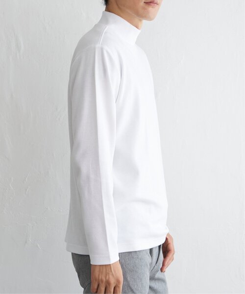 ikka（イッカ）の「ポンチモックネックロンTシャツ（Tシャツ/カットソー・メンズ・ホワイト/ネイビー/ブラック/グレー・XL/L/M/S）」の21枚目の写真