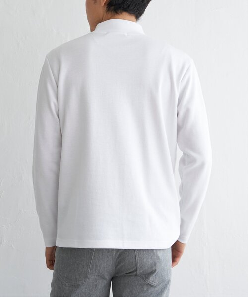 ikka（イッカ）の「ポンチモックネックロンTシャツ（Tシャツ/カットソー・メンズ・ホワイト/ネイビー/ブラック/グレー・XL/L/M/S）」の22枚目の写真