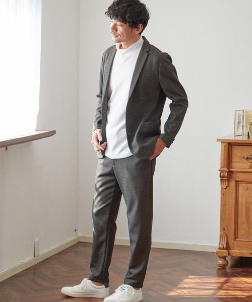 ikka（イッカ）の「ポンチモックネックロンTシャツ（Tシャツ/カットソー・メンズ・ホワイト/ネイビー/ブラック/グレー・XL/L/M/S）」の8枚目の写真