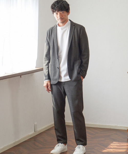 ikka（イッカ）の「ポンチモックネックロンTシャツ（Tシャツ/カットソー・メンズ・ホワイト/ネイビー/ブラック/グレー・XL/L/M/S）」の9枚目の写真