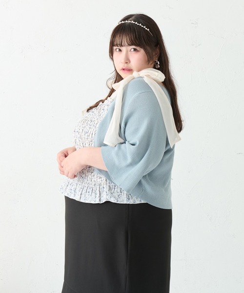 Louiosy（ルオシー）の「【大きいサイズ】花柄チェック柄
