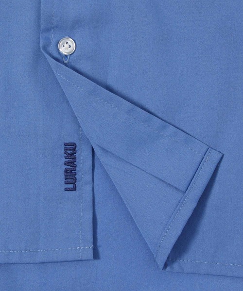 LURAKU（ルラク）の「【LURAKU】Half Sleeve Regular Collar Shirt - ルーズ半袖レギュラーカラーシャツ（シャツ/ブラウス・メンズ・ブルー/ライトベージュ/ストライプ・LARGE/MEDIUM/SMALL）」の11枚目の写真