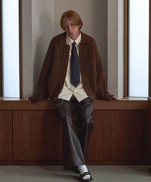 LURAKU（ルラク）の「【LURAKU】Half Sleeve Regular Collar Shirt - ルーズ半袖レギュラーカラーシャツ（シャツ/ブラウス・メンズ・ブルー/ライトベージュ/ストライプ・LARGE/MEDIUM/SMALL）」の4枚目の写真