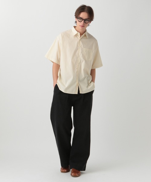 セール】【LURAKU】Half Sleeve Regular Collar Shirt - ルーズ