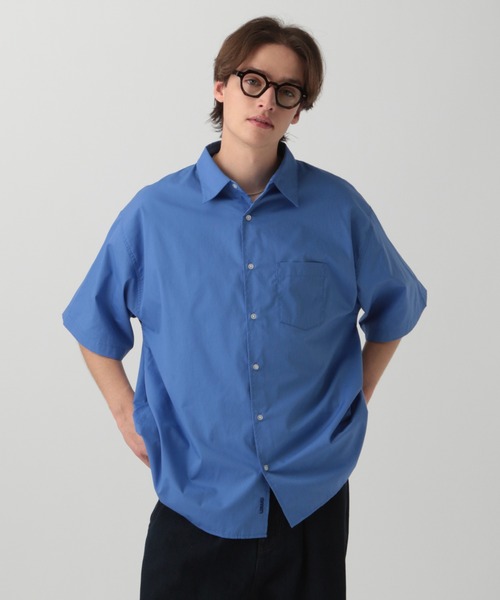 LURAKU（ルラク）の「【LURAKU】Half Sleeve Regular Collar Shirt - ルーズ半袖レギュラーカラーシャツ（シャツ/ブラウス・メンズ・ブルー/ライトベージュ/ストライプ・LARGE/MEDIUM/SMALL）」の17枚目の写真