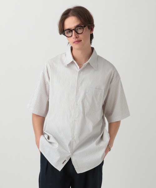 セール】【LURAKU】Half Sleeve Regular Collar Shirt - ルーズ