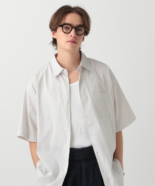 セール】【LURAKU】Half Sleeve Regular Collar Shirt - ルーズ