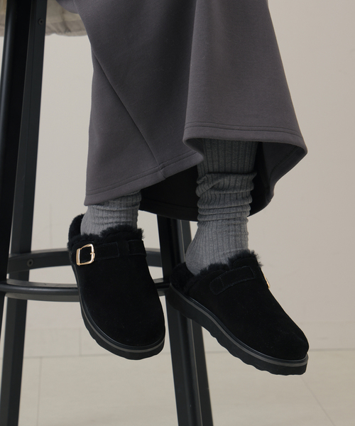 IENA（イエナ）の「MOHI/モヒ ファースリッポン（スリッポン・レディース・ブラック/ベージュ・36/37/38/39）」の4枚目の写真