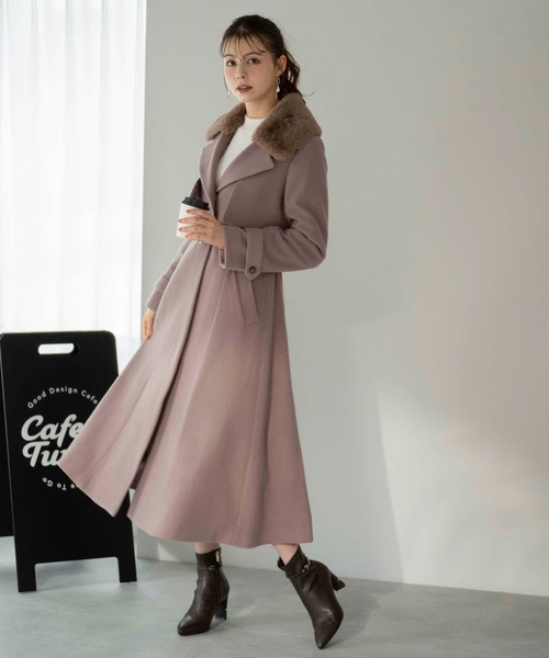 Noela ストール、ファー付き8wayロングコート Noela ストール、ファー付き8wayロングコート セール】ファー付