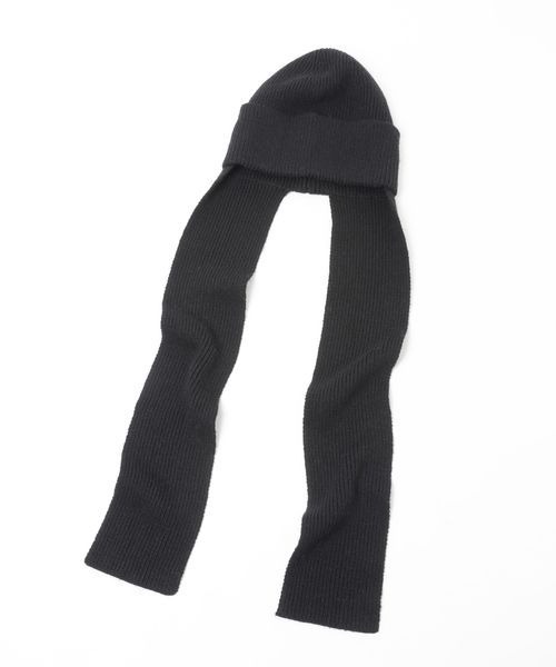 LOWRYS FARM（ローリーズファーム）の「マフラーワッチ　140423（ニットキャップ/ビーニー・レディース・ブラック/グレー・FREE）」の4枚目の写真