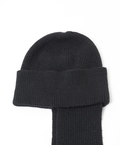 LOWRYS FARM（ローリーズファーム）の「マフラーワッチ　140423（ニットキャップ/ビーニー・レディース・ブラック/グレー・FREE）」の6枚目の写真