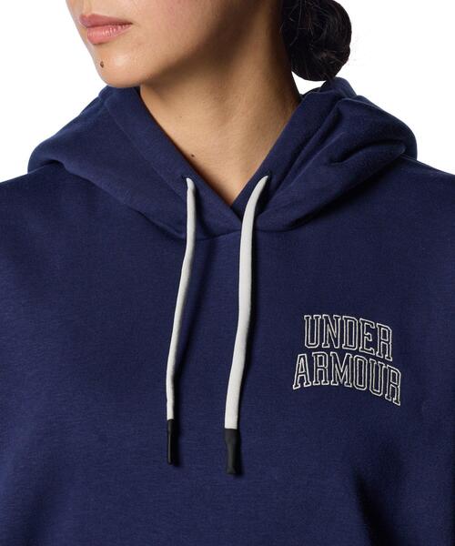 UNDER ARMOUR（アンダーアーマー）の「UAライバルフリース カレッジ フーディー（トレーニング/レディース）（スウェット・レディース・ネイビー・S/XL/L/M）」の5枚目の写真