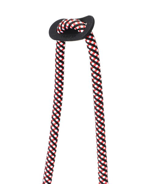 HUNTER（ハンター）トラベル リップストップ リサイクル ナイロン フォンポーチ - ブラック/レッド ボックス ロゴ（ショルダーバッグ）｜HUNTER（ハンター）