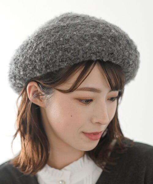 rps（アールピーエス）の「リングブークレーベレー帽（ハンチング/ベレー帽・レディース・チャコールグレー/ブラック/ベージュ系その他3・フリー）」の2枚目の写真