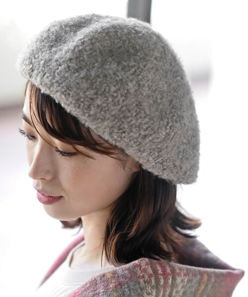 rps（アールピーエス）の「リングブークレーベレー帽（ハンチング/ベレー帽・レディース・チャコールグレー/ブラック/ベージュ系その他3・フリー）」の3枚目の写真
