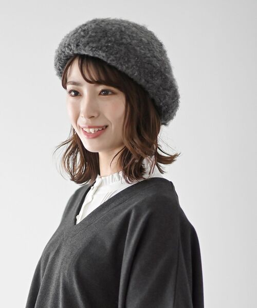 rps（アールピーエス）の「リングブークレーベレー帽（ハンチング/ベレー帽・レディース・チャコールグレー/ブラック/ベージュ系その他3・フリー）」の6枚目の写真