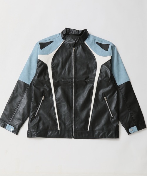 セール】春服 オーバーサイズ 配色切替 レーシングデザイン 合成
