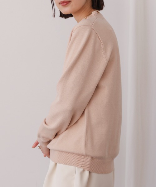 Bou Jeloud（ブージュルード）の「刺繍ロゴニット（スウェット・レディース・ブラック/ベージュ/ブラウン・FREE）」の15枚目の写真