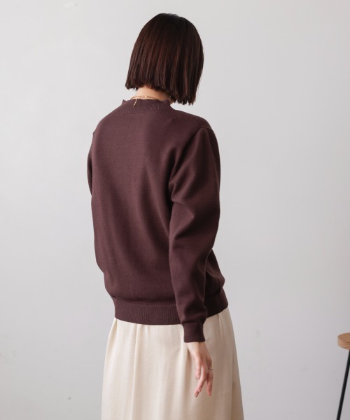 Bou Jeloud（ブージュルード）の「刺繍ロゴニット（スウェット・レディース・ブラック/ベージュ/ブラウン・FREE）」の6枚目の写真