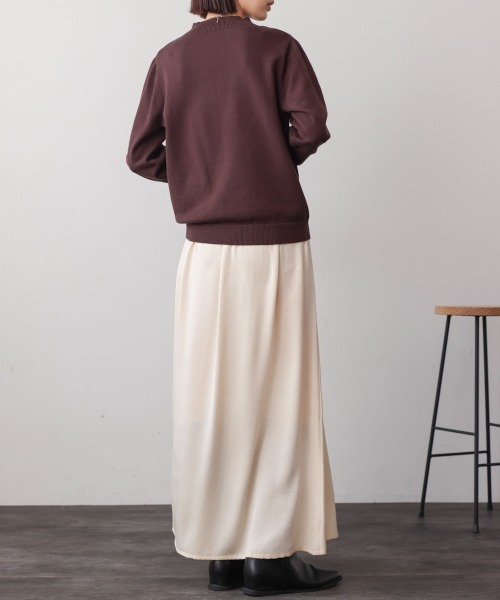 Bou Jeloud（ブージュルード）の「刺繍ロゴニット（スウェット・レディース・ブラック/ベージュ/ブラウン・FREE）」の7枚目の写真