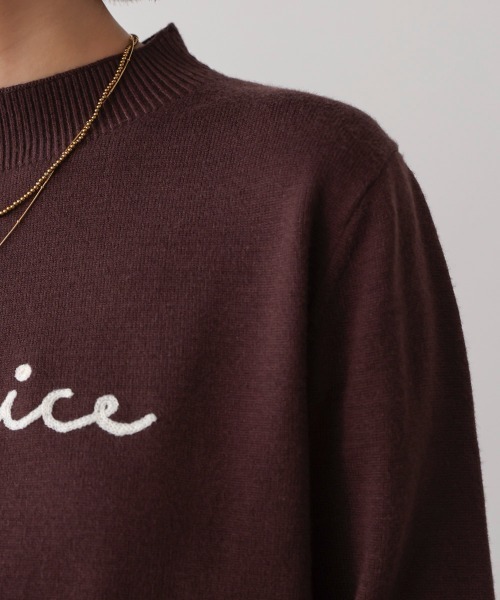 Bou Jeloud（ブージュルード）の「刺繍ロゴニット（スウェット・レディース・ブラック/ベージュ/ブラウン・FREE）」の11枚目の写真