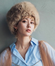 Himi】ORIENT MILLINERYフォックスエコファーロシアン帽 Himi】ORIENT