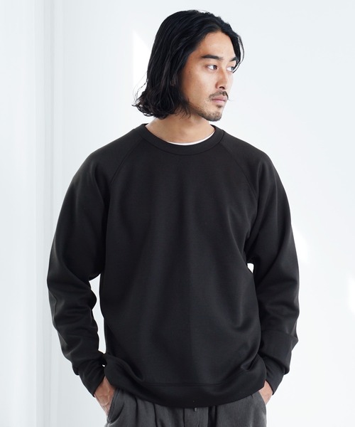 COGTHEBIGSMOKEダークグレー ラグランスリーブ トレーナー COGTHEBIGSMOKEダークグレー ラグランスリーブ トレーナー