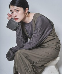 【150㎝前後の小柄さんサイズ】ラッフルスリーブシアーTシャツ