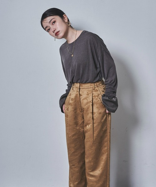tarin arin(タリンアリン)の「【150㎝前後の小柄さんサイズ】ラッフルスリーブシアーTシャツ(Tシャツ/カットソー・レディース・チャコールグレー/ホワイト・S/M)」の16枚目の写真